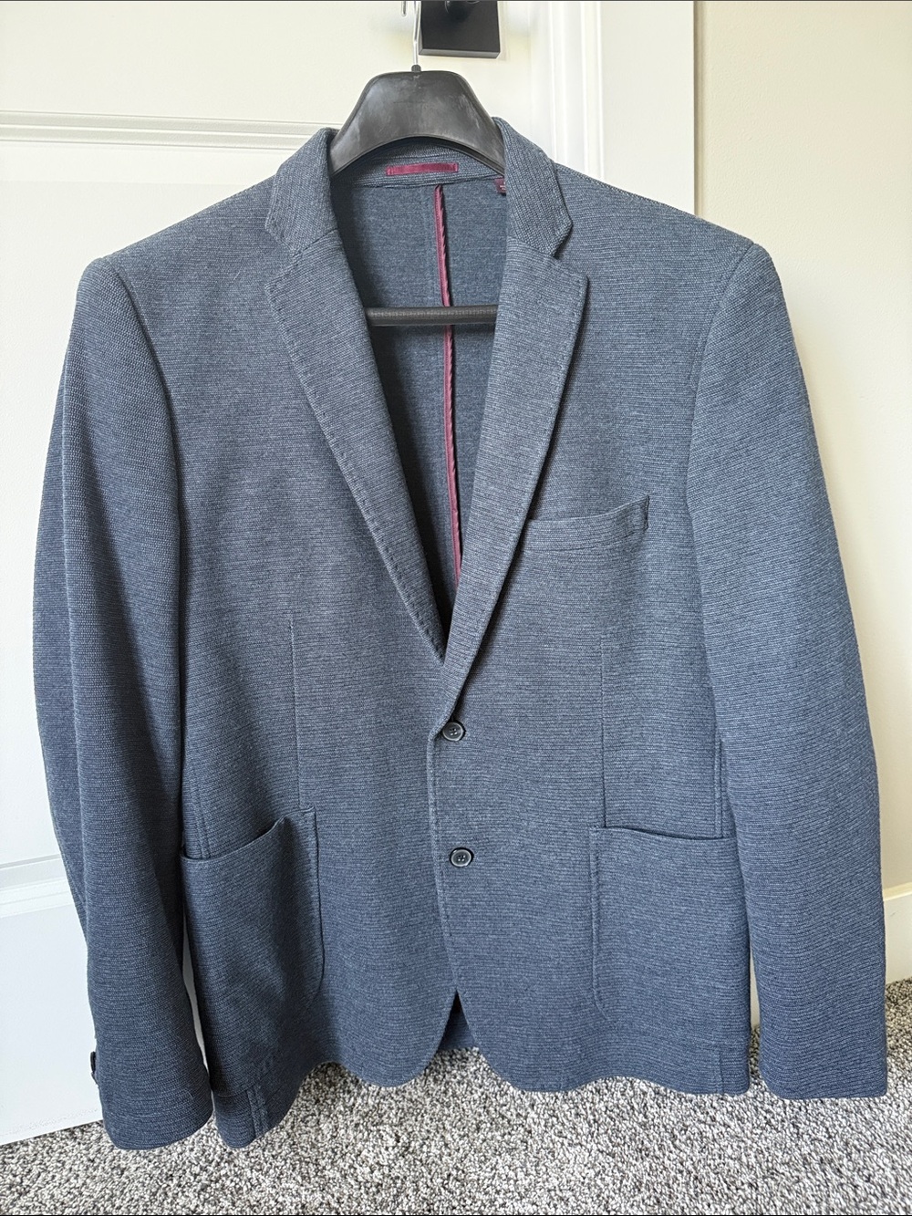 Johnston & Murphy Blue Knit Blazer